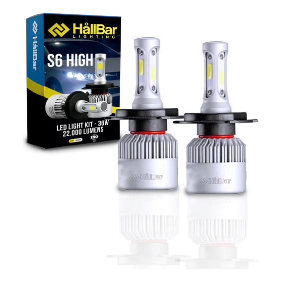 Kit Cree Led Hallbar S6 H7 H4 H1 H11 44000lm Csp2 Con Cooler