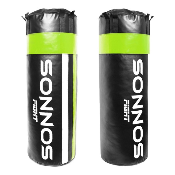 Bolsa De Boxeo 1,20 Mts.+ Relleno Federacion Argentina Box Color Verde lima