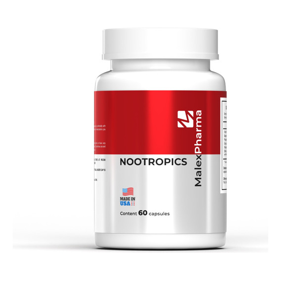 Nootropicos 600mg - Memoria 60 Capsulas | Malex Pharma