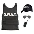 Fwefww Disfraz De Chaleco Antibalas Y Gorra Swat
