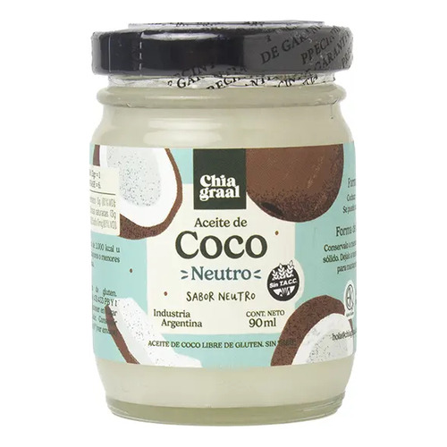 Aceite De Coco Chia Graal Neutro 90ml