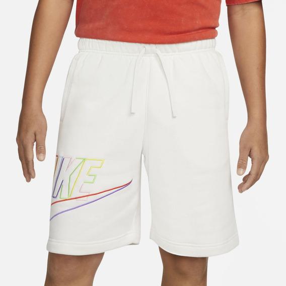 Shorts Para Hombre Nike Club Fleece Blanco 