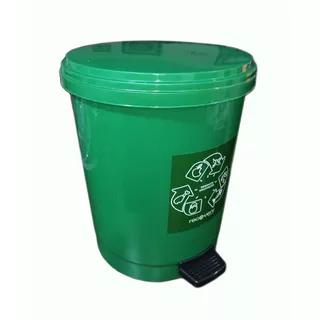 Papelera Caneca 10 Litros Pedal Redonda Para Oficina