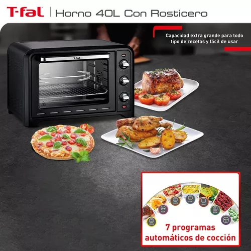 Horno de mesa eléctrico T-fal OF4858MX 40L negro