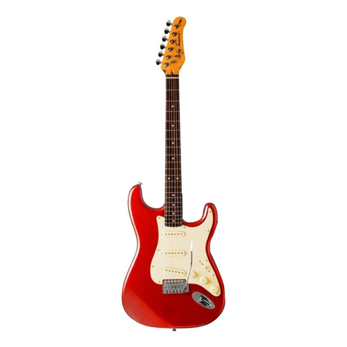 Guitarra eléctrica Jay Turser JT-300 double-cutaway de madera maciza metallic red brillante con diapasón de palo de rosa
