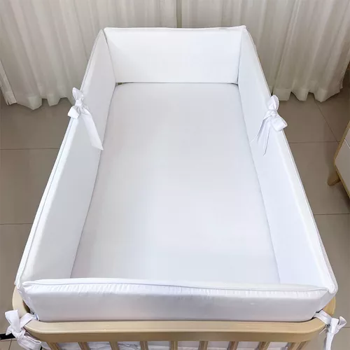 Almohadón para bebé Biramar Baby Protetor De Grade Berço Antissufocante 4  Peças Piquet Branco Kit berço neutro, kit berço branco,enxoval bebe branco,  kit berço americano, kit berço menina, kit berço menino, kit