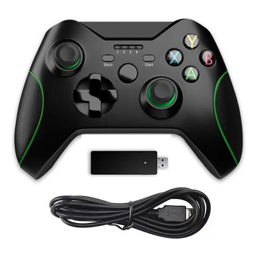 Joystick Compatible Con Xbox One Pc Inalambrico Receptor Color Negro