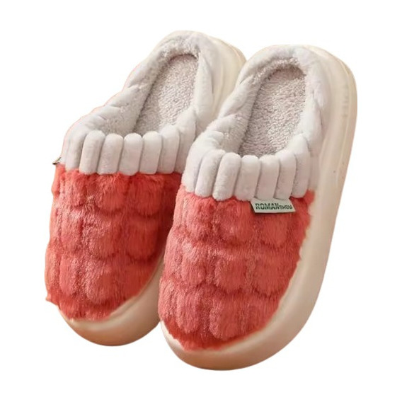 Pantufla Alta Unisex  A Cuadros Con Interior De Corderito 