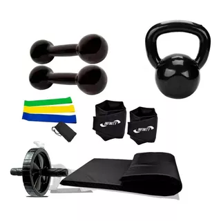 Kit Ginastica Fitness 6 Itens -  Fitness Faixa Elástica