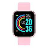 Smartband D20 Fitness 1.3  Caja De  Plástico, Malla  Rosa Claro De  Silicona