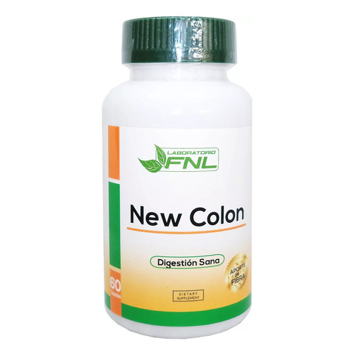 New Colon 60 Cápsulas 300 Mg Limpieza De Colon Sabor Sin Sabor