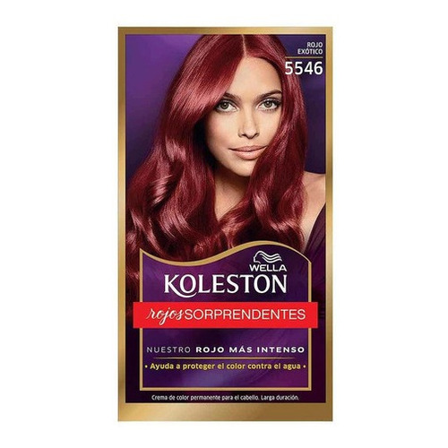 Kit Tinta Wella  Koleston Coloración en crema tono 5546 rojo exótico para cabello