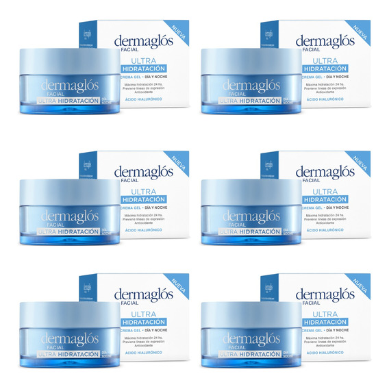 Combo X6 Dermaglos Crema Gel Dia Y Noche Ultra Hidratacion