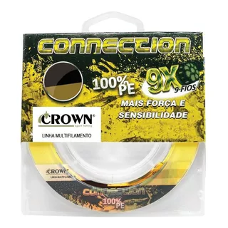 Linha Multifilamento Crown Connection 9 Fios - 0,16mm - 150m Cor Amarelo