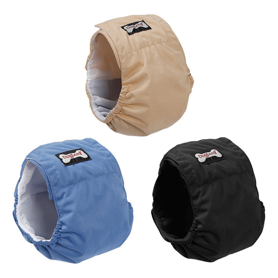 Pañal Perro Macho Lavable Bandas Ventrales Impermeables, 3 U