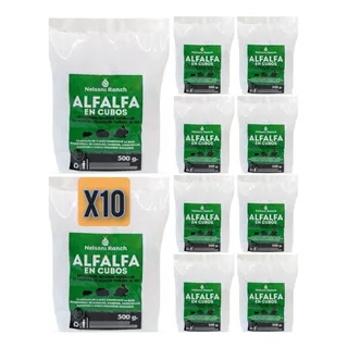 Alfalfa En Cubos X 500 Gr Cobayo Conejo Hamster Roedores X10