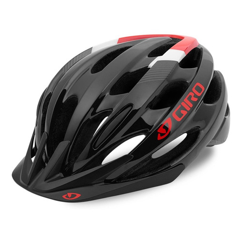 Casco de velocidad Giro Revel Bike, MTB, varios colores, color negro y rojo, tamaño 54-61 cm