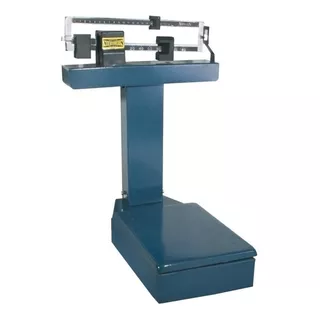 Báscula Comercial Analógica Nuevo Leon Practica 220kg Azul Martillado 36.8 cm X 26.8 cm