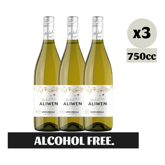 3x Vino Undurraga Aliwen Sin Alcohol Cabernet - Chardonnay 