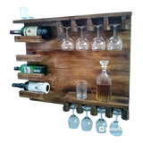 Cava De Madera Porta Botellas Cantina Flotante Minimalista