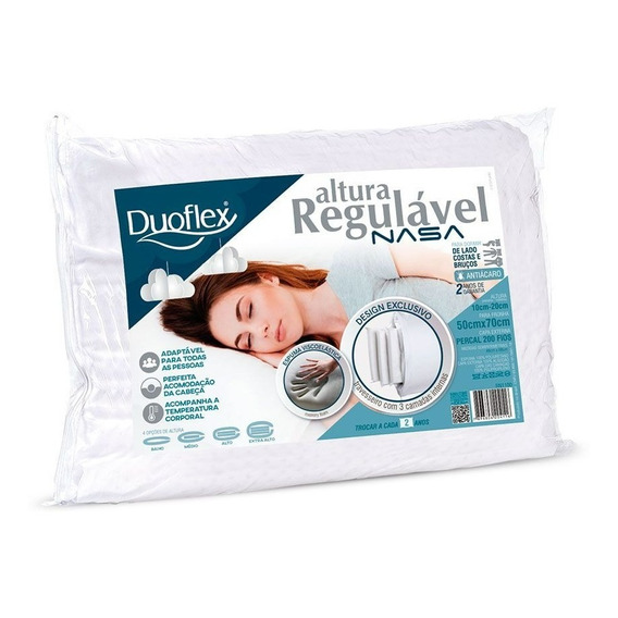 Almohada Altura Regulable Viscoelastica Duoflex