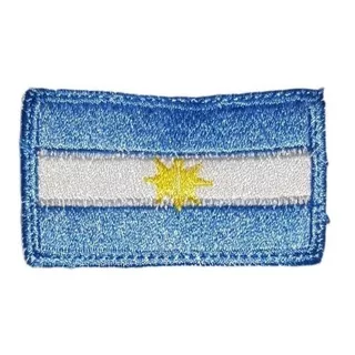 Bandera Bordada Argentina Parche Escudo Chica