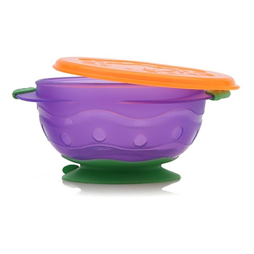 Bowl Con Sopapa Mediano Para Bebés - Baby Innovation Color Violeta Liso