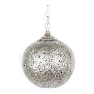 Lámpara Colgante Marruecos N°129 Metal Plateado