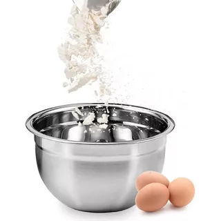 10 Tigela Bowl Saladeira Bacia Cuia Gradua Inox 4lt  28xcm  Cor Cinza