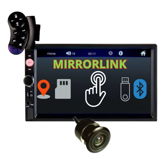 Radio Carro Pantalla Mirrorlink Bluetooth Usb + Camara