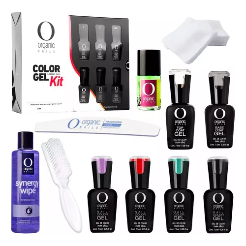 Kit Base Y Brillo Para Uñas Acrilicas One Shot Laccover 4 Pz