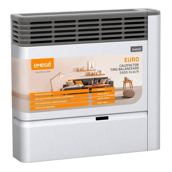 Calefactor Tbu Emege Euro 2155  5400 Kcal/h Multigas