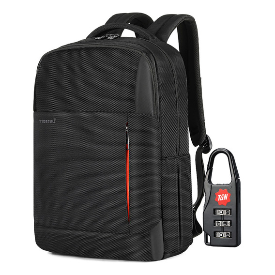 Mochila Tigernu Profesional Portalap 15.6¨ Usb T-b3906 Color Negro Diseño de la tela Nylon