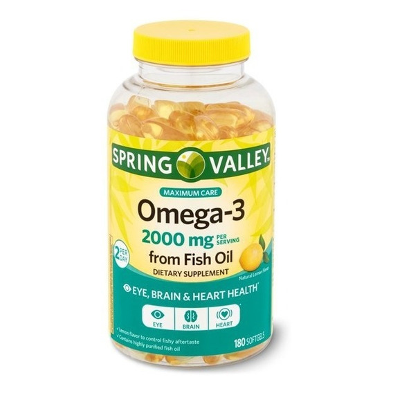 Omega 3 Spring Valley 2000 Mg - Unidad a $1161