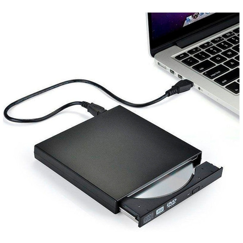 Grabador externo de CD/DVD USB 3.0 Slim Mac Note Ultrabook PC Color Negro