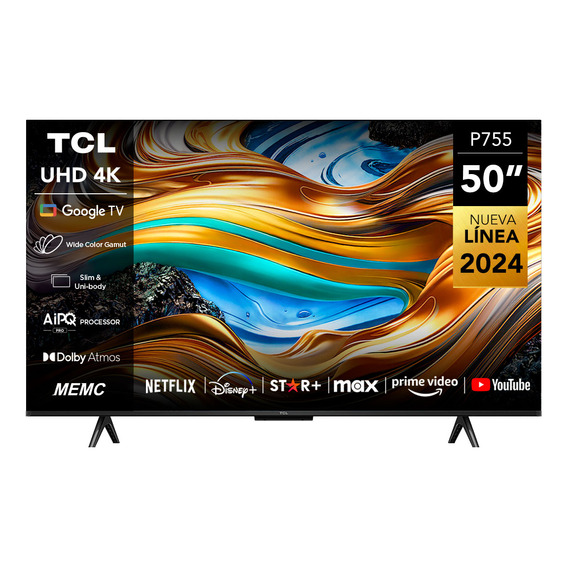 Televisor inteligente Tcl LED 50 P755 4k Uhd Google TV