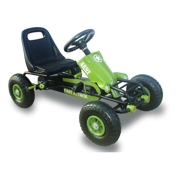 Go Kart Racing Army Xl Verde - Kidscool