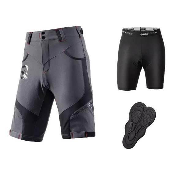 Set Pantalón Short + Ropa Interior De Ciclismo Rockbros Mtb