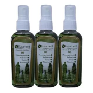 3 Eucament  Esencia De Eucalipto 100 % Natural 60 Lm