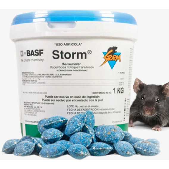 Raticida Veneno Ratas Ratones Rodenticida Storm Basf 1 Kg