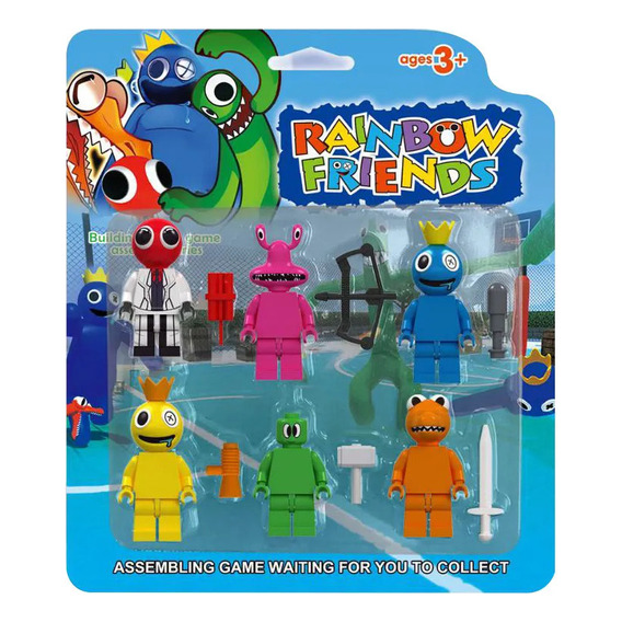 Mini Figuras De Acción Rainbow Friends De 6 Pcs Colecionable