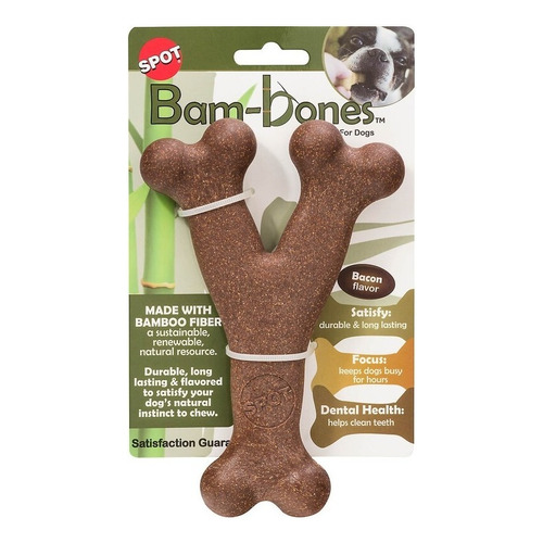 Hueso Para Perro Bam-bone Grande Color Tocino
