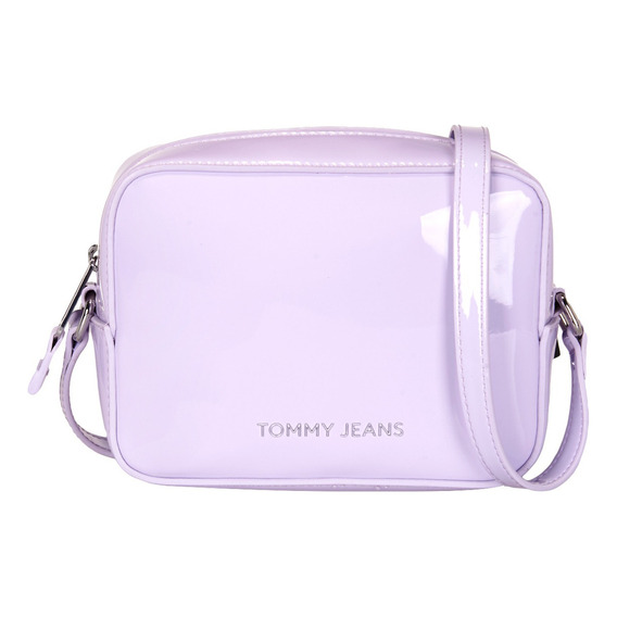 Bolso Bandolera Tommy Jeans Para Mujer Aw0aw15826 Acabado de los herrajes Morado Color Morado Correa de hombro Morado Diseño de la tela Liso