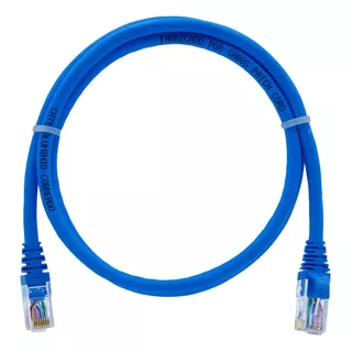 Kit 10 Un. Cabo Patch Cord Cat6 Rj45 - 1m Azul + Brinde