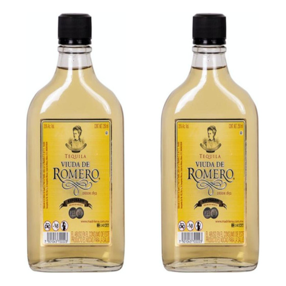 Pack De 2 Tequila Viuda De Romero Reposado 250 Ml