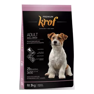 Alimento Krof Premium Para Perro Adulto De Raza Pequeña Sabor Mix En Bolsa De 3 kg