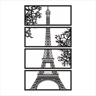 Vinil Decorativo Torre Eiffel En Cuadros
