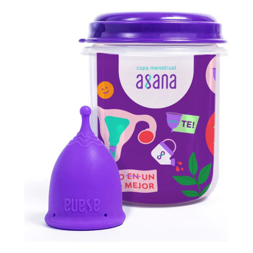 Copita Menstrual Asana Vaso Esterilizador Copa Reutilizable Color Talle Xs Mini