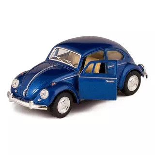 Miniatura Metal Volkswagen Fusca Azul 1967 Carrinho Coleção Fricção
