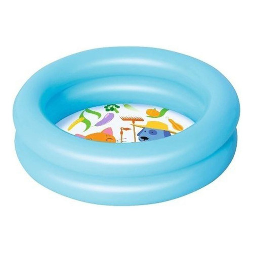 Pileta Inflable 2 Aros Translucida 60 X 50 Cm. Celeste